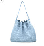 Woven vegan shoulder bag