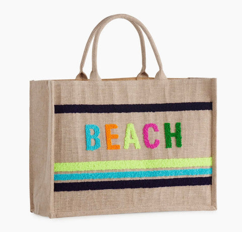 “Beach” beach bag natural