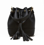 Leather bucket bag
