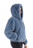 Faux fur hooded jacket - medium