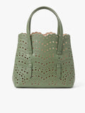 Laser cut leather bag - small
