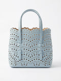 Laser cut leather bag - small