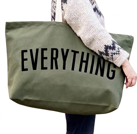 Everything oversized canvas bag