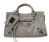 Small satchel suede bag