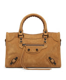 Small satchel suede bag