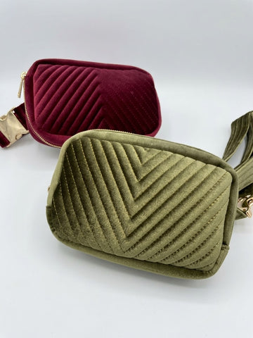 Velvet sling bag
