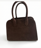 Medium top handle Suede tote