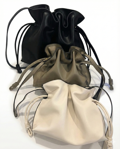 Cinch leather bag - small