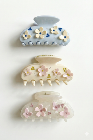 Flower butterfly-Claw clips