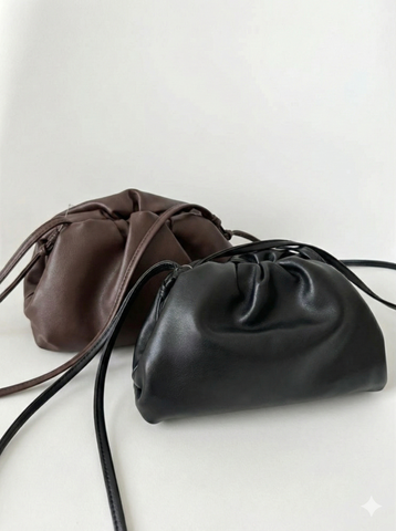 Smooth leather cloud bag