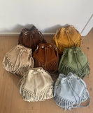 SUEDE BUCKET - fringes