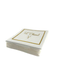 Linen-Feel Cocktail Napkins, L'Chaim