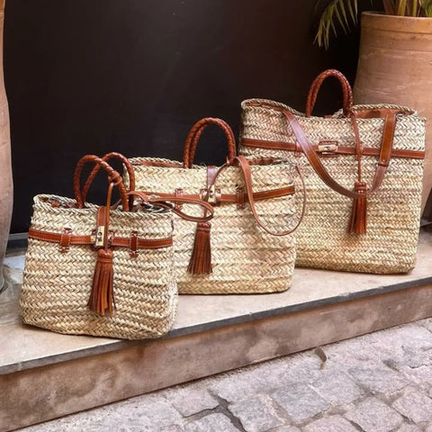 French basket tote bag chic design   