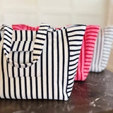 Jumbo Terry Cloth Carryall Striped Beach Bag