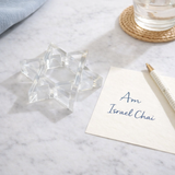 Acrylic Napkin Weight, Clear Star of David