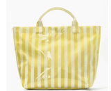 Coated Striped Malibu Tote Bag - 4 colors