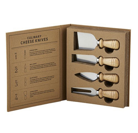 Cardboard Book Cheese Knives