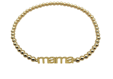 Mama gold filled bead bracelet