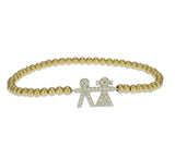 Bracelet with kids - Gold filled
