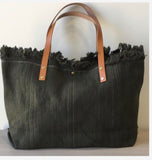 Solid Tote with leather handles