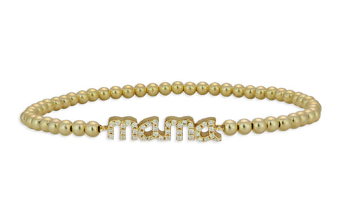 Gold Filled Mama CZ bracelet