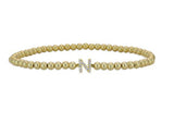 Initial Bracelet - Gold filled Ball Beads