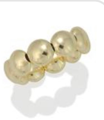 Gold filled flat bead ring