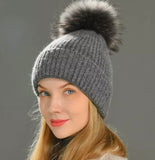 Cashmere knit hat