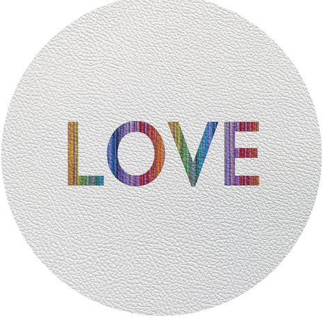 Love pebbled coaster - 4 piece set